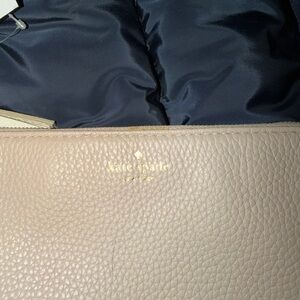 Kate Spade Taupe Leather Clutch